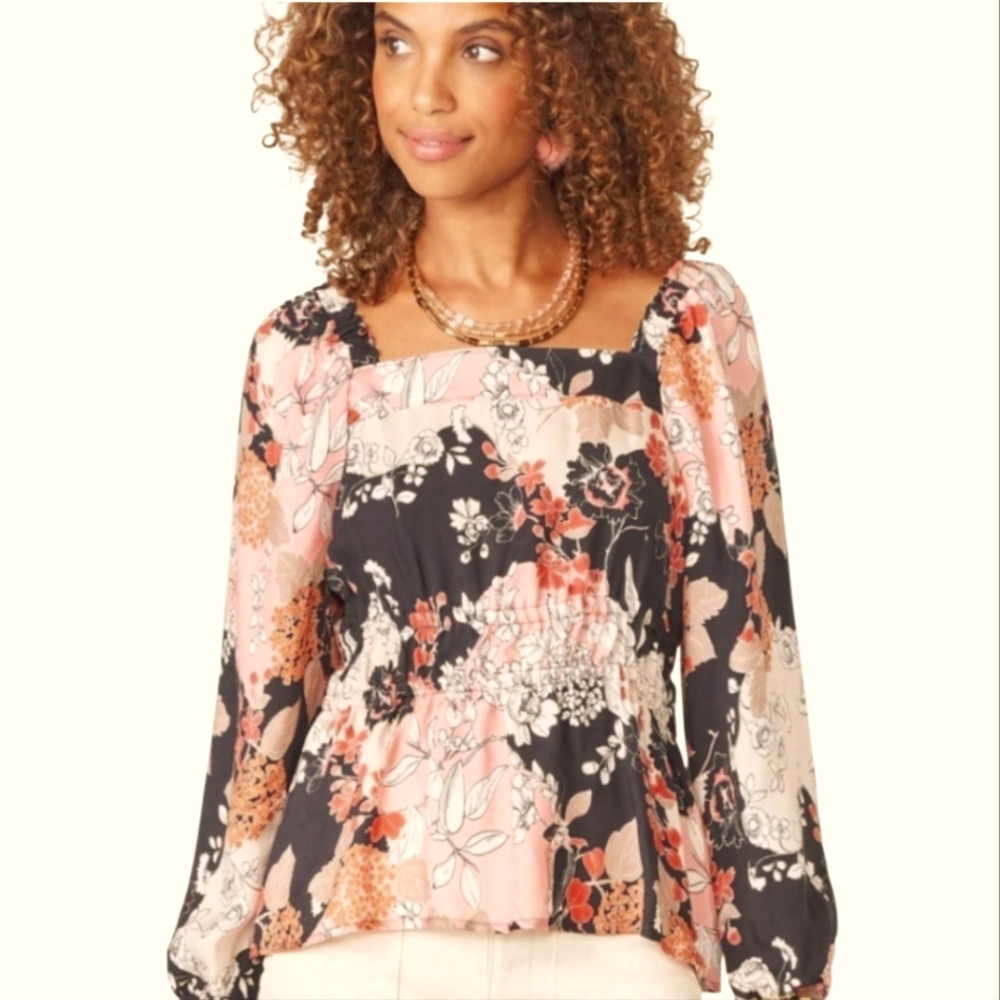 Spartina 449 Nina blouse Linden Romantic Floral Small